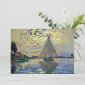 Claude Monet - Sailboot in Le Petit-Gennevilliers Kaart (Staand voorkant)