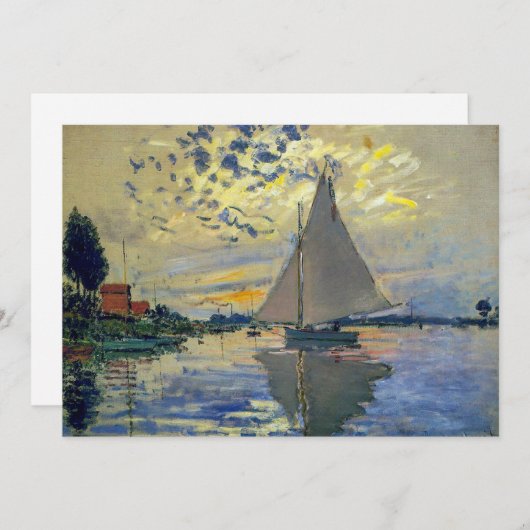 Claude Monet - Sailboot in Le Petit-Gennevilliers Kaart (Voorkant / Achterkant)