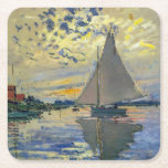 Claude Monet - Sailboot in Le Petit-Gennevilliers Kartonnen Onderzetters<br><div class="desc">Zeilboot van Le Petit-Gennevilliers / Voilier au Petit-Gennevilliers - Claude Monet,  1874</div>