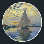 Claude Monet - Sailboot in Le Petit-Gennevilliers Keramische Knop<br><div class="desc">Zeilboot van Le Petit-Gennevilliers / Voilier au Petit-Gennevilliers - Claude Monet,  1874</div>