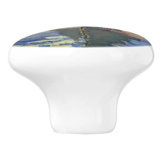 Claude Monet - Sailboot in Le Petit-Gennevilliers Keramische Knop (Zijkant)