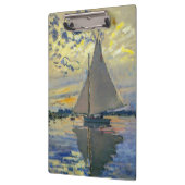 Claude Monet - Sailboot in Le Petit-Gennevilliers Klembord (Links)