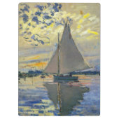 Claude Monet - Sailboot in Le Petit-Gennevilliers Klembord (Achterkant)