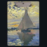 Claude Monet - Sailboot in Le Petit-Gennevilliers Klembord<br><div class="desc">Zeilboot van Le Petit-Gennevilliers / Voilier au Petit-Gennevilliers - Claude Monet,  1874</div>
