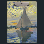 Claude Monet - Sailboot in Le Petit-Gennevilliers Klembord<br><div class="desc">Zeilboot van Le Petit-Gennevilliers / Voilier au Petit-Gennevilliers - Claude Monet,  1874</div>