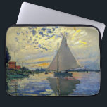 Claude Monet - Sailboot in Le Petit-Gennevilliers Laptop Sleeve<br><div class="desc">Zeilboot van Le Petit-Gennevilliers / Voilier au Petit-Gennevilliers - Claude Monet,  1874</div>