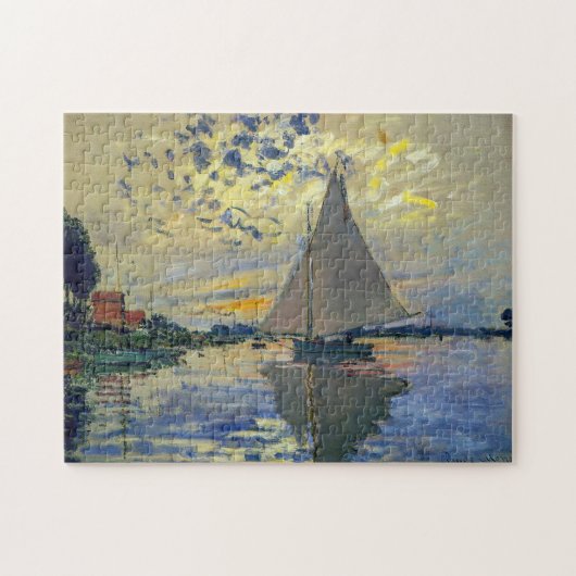 Claude Monet - Sailboot in Le Petit-Gennevilliers Legpuzzel (Horizontaal)