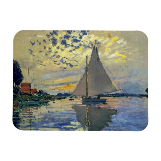 Claude Monet - Sailboot in Le Petit-Gennevilliers Magneet (Horizontaal)