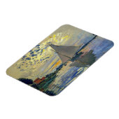 Claude Monet - Sailboot in Le Petit-Gennevilliers Magneet (Linkerzijde)