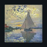 Claude Monet - Sailboot in Le Petit-Gennevilliers Magneet<br><div class="desc">Zeilboot van Le Petit-Gennevilliers / Voilier au Petit-Gennevilliers - Claude Monet,  1874</div>