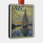 Claude Monet - Sailboot in Le Petit-Gennevilliers Metalen Ornament (Rechts)
