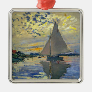 Claude Monet - Sailboot in Le Petit-Gennevilliers Metalen Ornament