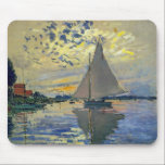 Claude Monet - Sailboot in Le Petit-Gennevilliers Muismat<br><div class="desc">Zeilboot van Le Petit-Gennevilliers / Voilier au Petit-Gennevilliers - Claude Monet,  1874</div>