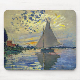 Claude Monet - Sailboot in Le Petit-Gennevilliers Muismat
