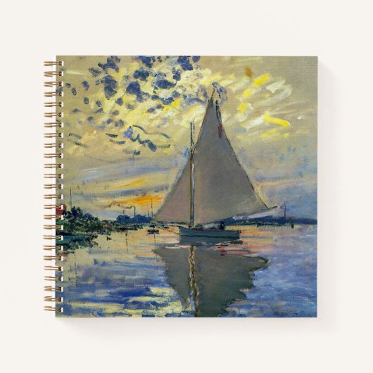 Claude Monet - Sailboot in Le Petit-Gennevilliers Notitieboek (Voorkant)