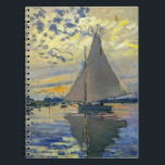 Claude Monet - Sailboot in Le Petit-Gennevilliers Notitieboek<br><div class="desc">Zeilboot van Le Petit-Gennevilliers / Voilier au Petit-Gennevilliers - Claude Monet,  1874</div>