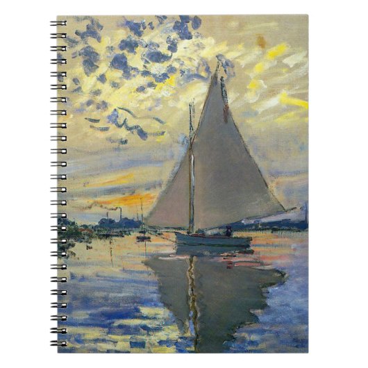 Claude Monet - Sailboot in Le Petit-Gennevilliers Notitieboek (Voorkant)
