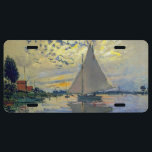 Claude Monet - Sailboot in Le Petit-Gennevilliers Nummerplaat<br><div class="desc">Zeilboot van Le Petit-Gennevilliers / Voilier au Petit-Gennevilliers - Claude Monet,  1874</div>