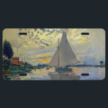 Claude Monet - Sailboot in Le Petit-Gennevilliers Nummerplaat<br><div class="desc">Zeilboot van Le Petit-Gennevilliers / Voilier au Petit-Gennevilliers - Claude Monet,  1874</div>