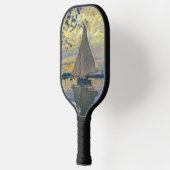 Claude Monet - Sailboot in Le Petit-Gennevilliers Pickleball Paddle (Links)