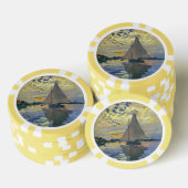 Claude Monet - Sailboot in Le Petit-Gennevilliers Poker Chips (Opstapeling)
