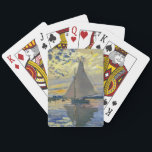 Claude Monet - Sailboot in Le Petit-Gennevilliers Pokerkaarten<br><div class="desc">Zeilboot van Le Petit-Gennevilliers / Voilier au Petit-Gennevilliers - Claude Monet,  1874</div>