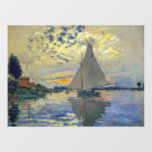 Claude Monet - Sailboot in Le Petit-Gennevilliers Raamsticker<br><div class="desc">Zeilboot van Le Petit-Gennevilliers / Voilier au Petit-Gennevilliers - Claude Monet,  1874</div>