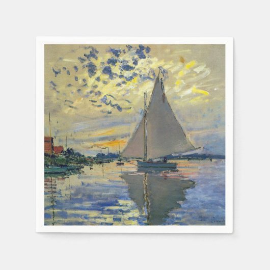 Claude Monet - Sailboot in Le Petit-Gennevilliers Servet (Voorkant)