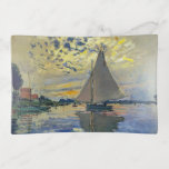 Claude Monet - Sailboot in Le Petit-Gennevilliers Sierschaaltjes<br><div class="desc">Zeilboot van Le Petit-Gennevilliers / Voilier au Petit-Gennevilliers - Claude Monet,  1874</div>