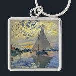 Claude Monet - Sailboot in Le Petit-Gennevilliers Sleutelhanger<br><div class="desc">Zeilboot van Le Petit-Gennevilliers / Voilier au Petit-Gennevilliers - Claude Monet,  1874</div>