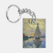 Claude Monet - Sailboot in Le Petit-Gennevilliers Sleutelhanger (Voorkant Links)