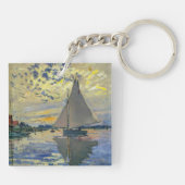 Claude Monet - Sailboot in Le Petit-Gennevilliers Sleutelhanger (Achterkant)