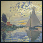 Claude Monet - Sailboot in Le Petit-Gennevilliers Stof<br><div class="desc">Zeilboot van Le Petit-Gennevilliers / Voilier au Petit-Gennevilliers - Claude Monet,  1874</div>