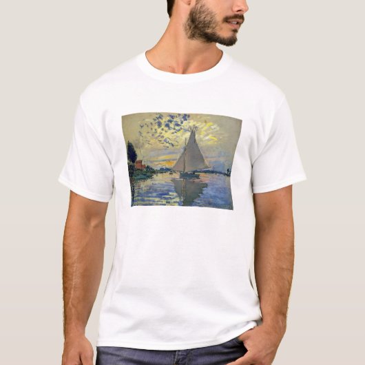 Claude Monet - Sailboot in Le Petit-Gennevilliers T-shirt (Voorkant)