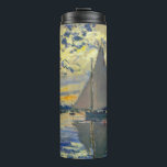 Claude Monet - Sailboot in Le Petit-Gennevilliers Thermosbeker<br><div class="desc">Zeilboot van Le Petit-Gennevilliers / Voilier au Petit-Gennevilliers - Claude Monet,  1874</div>
