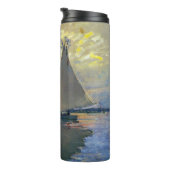 Claude Monet - Sailboot in Le Petit-Gennevilliers Thermosbeker (Geroteerd rechts)