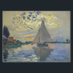 Claude Monet - Sailboot in Le Petit-Gennevilliers Tissuepapier<br><div class="desc">Zeilboot van Le Petit-Gennevilliers / Voilier au Petit-Gennevilliers - Claude Monet,  1874</div>