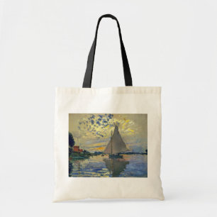 Claude Monet - Sailboot in Le Petit-Gennevilliers Tote Bag