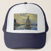 Claude Monet - Sailboot in Le Petit-Gennevilliers Trucker Pet (Voorkant)