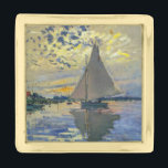 Claude Monet - Sailboot in Le Petit-Gennevilliers Vergulde Reverspeld<br><div class="desc">Zeilboot van Le Petit-Gennevilliers / Voilier au Petit-Gennevilliers - Claude Monet,  1874</div>