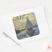 Claude Monet - Sailboot in Le Petit-Gennevilliers Vierkante Sticker (Envelop)