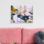 Claude Monet - Sailboten op de Seine Canvas Afdruk (Insitu (Woonkamer))