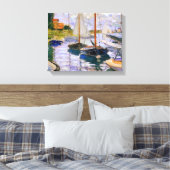 Claude Monet - Sailboten op de Seine Canvas Afdruk (Insitu (Slaapkamer))