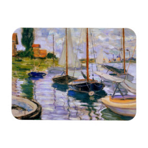 Claude Monet - Sailboten op de Seine Magneet