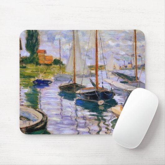Claude Monet - Sailboten op de Seine Muismat (Met muis)