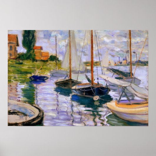 Claude Monet - Sailboten op de Seine Poster (Voorkant)