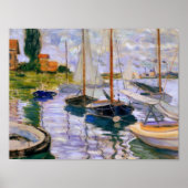 Claude Monet - Sailboten op de Seine Poster (Voorkant)