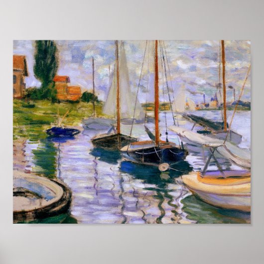 Claude Monet - Sailboten op de Seine Poster (Voorkant)