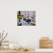 Claude Monet - Sailboten op de Seine Poster (Keuken)
