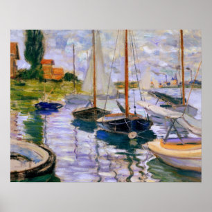 Claude Monet - Sailboten op de Seine Poster
